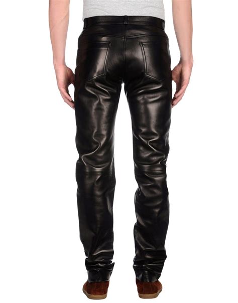 gucci leather straight leg pants|Gucci wool pants for men.